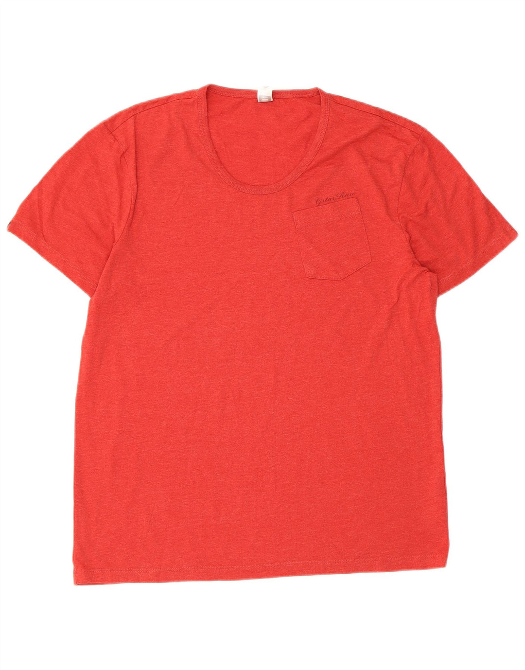 G-Star Hombre Camiseta Top Medium Rojo Algodón