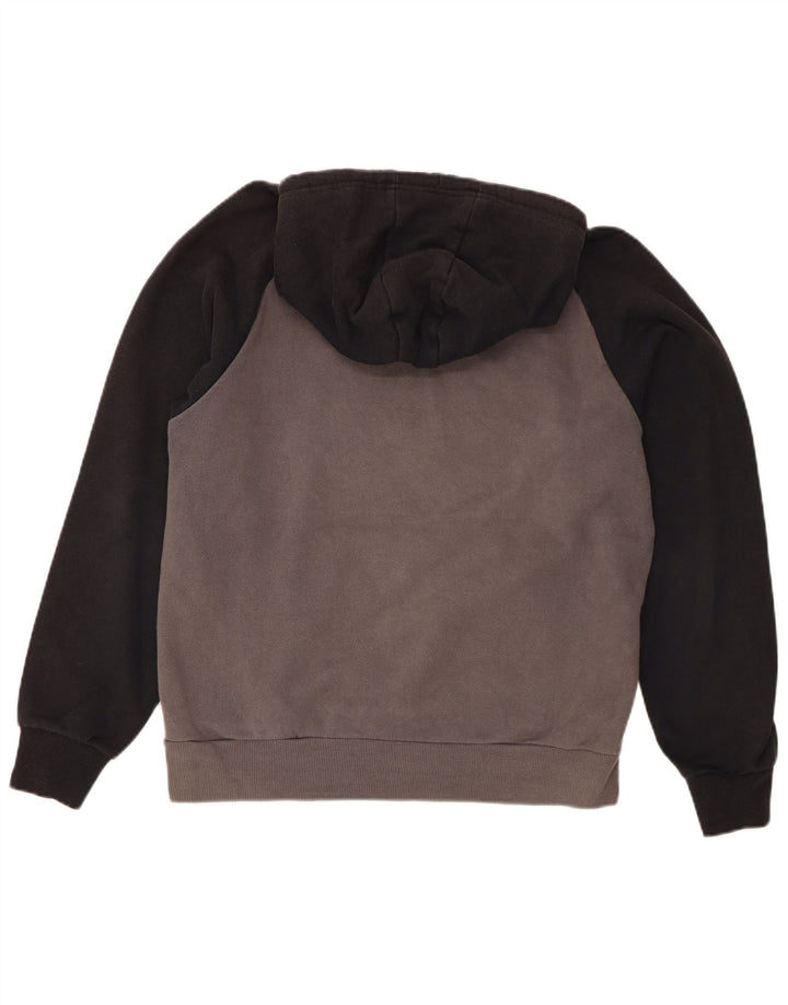 Ellesse Hombre Sudadera Con Capucha Gráfica Grande Gris Colorblock