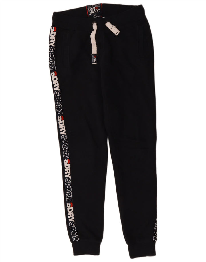 Superdry Hombre Pantalones De Chándal Con Gráfico Joggers De Algodón Azul Marino Medio