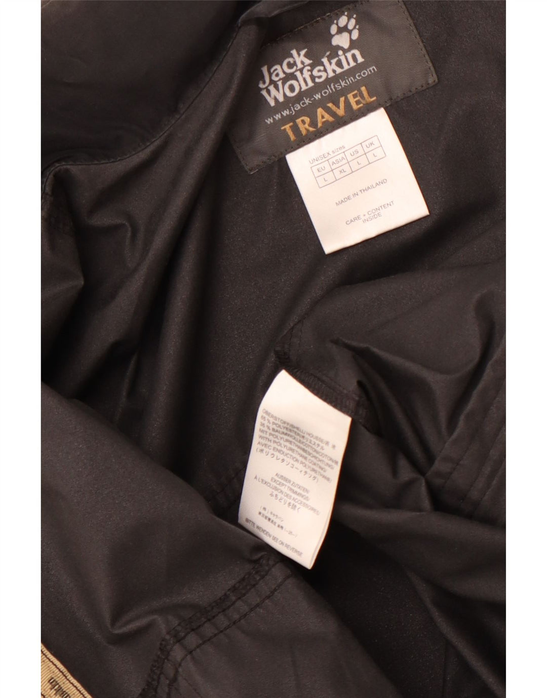 Jack Wolfskin Chaqueta impermeable para hombre UK 40 Large Poliéster negro