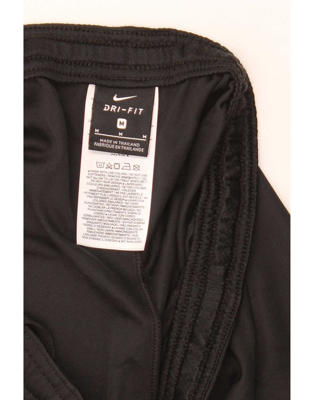 Nike - Pantalones cortos deportivos Dri Fit para mujer, talla M, color negro, poliéster