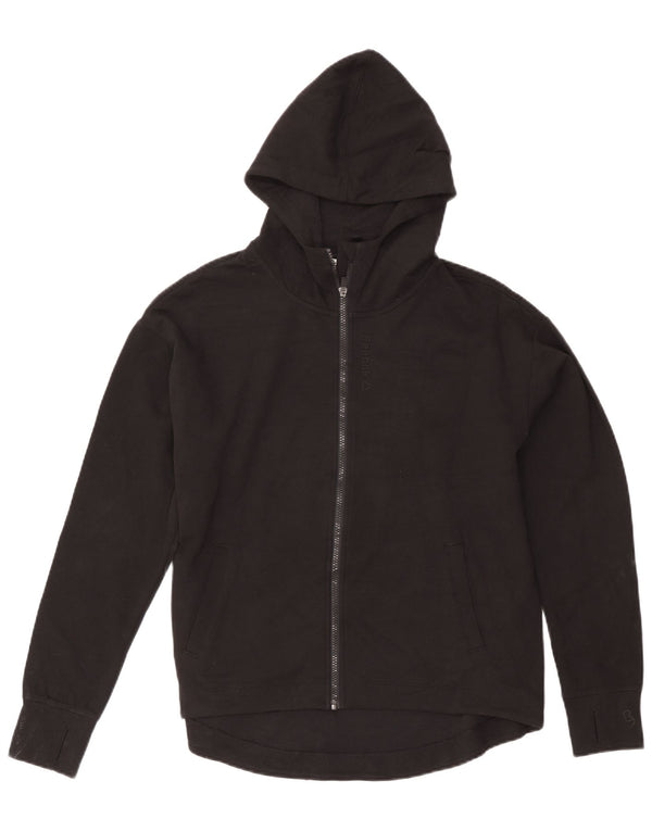 Reebok Sudadera con capucha y cremallera para mujer UK 46 Grande Algodón negro