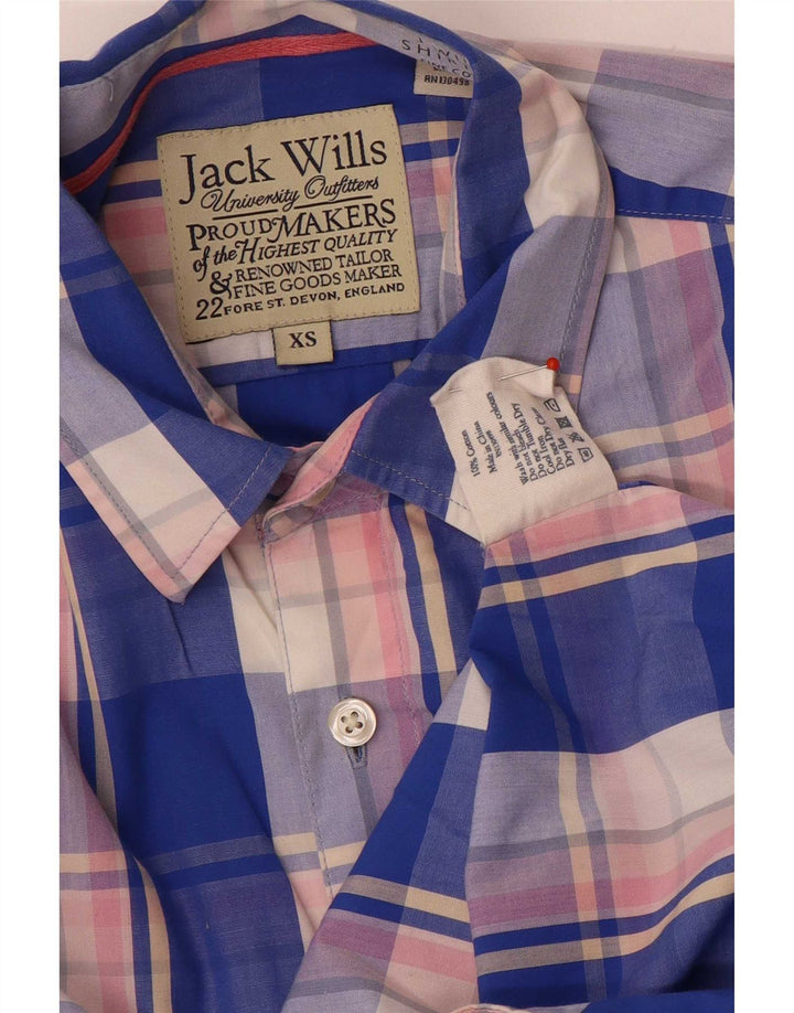 Camisa Jack Wills Hombre XS Algodón A Cuadros Azul