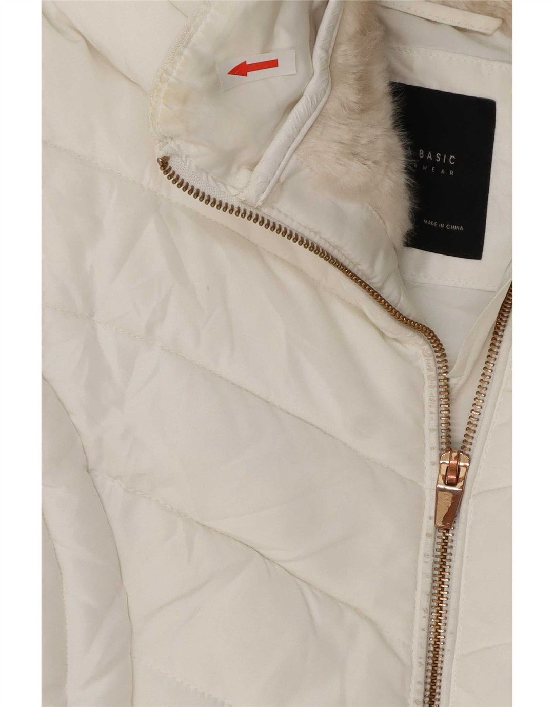 Zara Mujer Chaqueta Acolchada Reino Unido 44 Grande Blanco