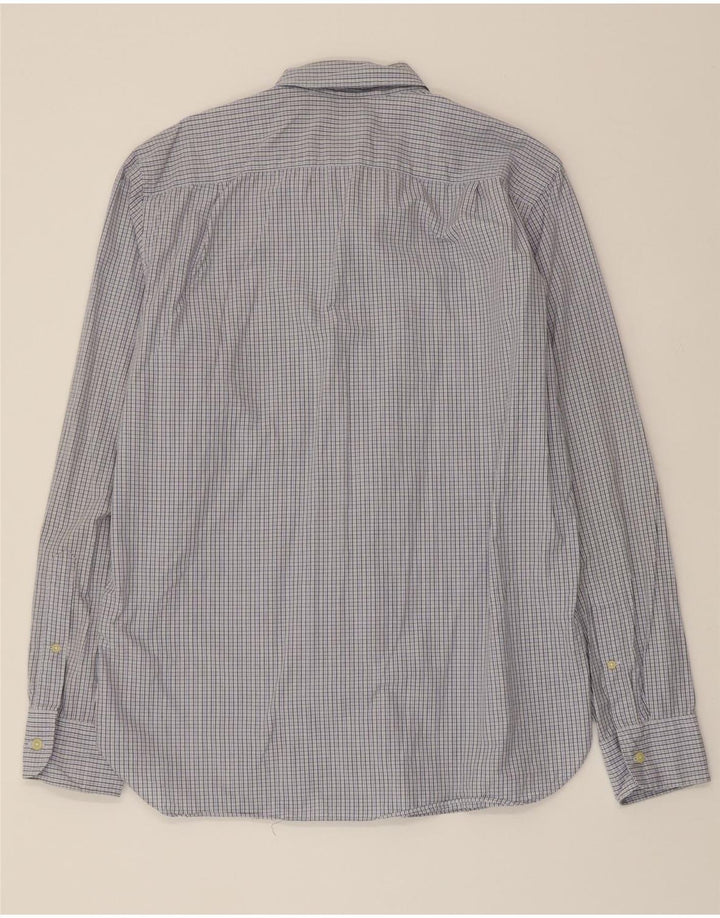 J. CREW Mens Short Sleeve Shirt Medium Blue Check Cotton Vintage J. Crew and Second-Hand J. Crew from Messina Hembry 