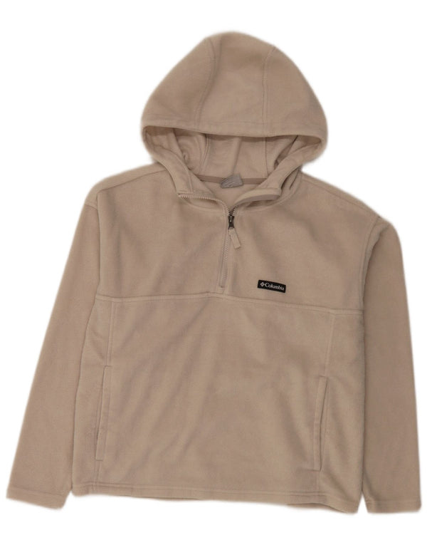 Columbia Jersey de Forro Polar con Capucha y Cuello con Cremallera de Gran tamaño para Mujer UK 10 Small Beige