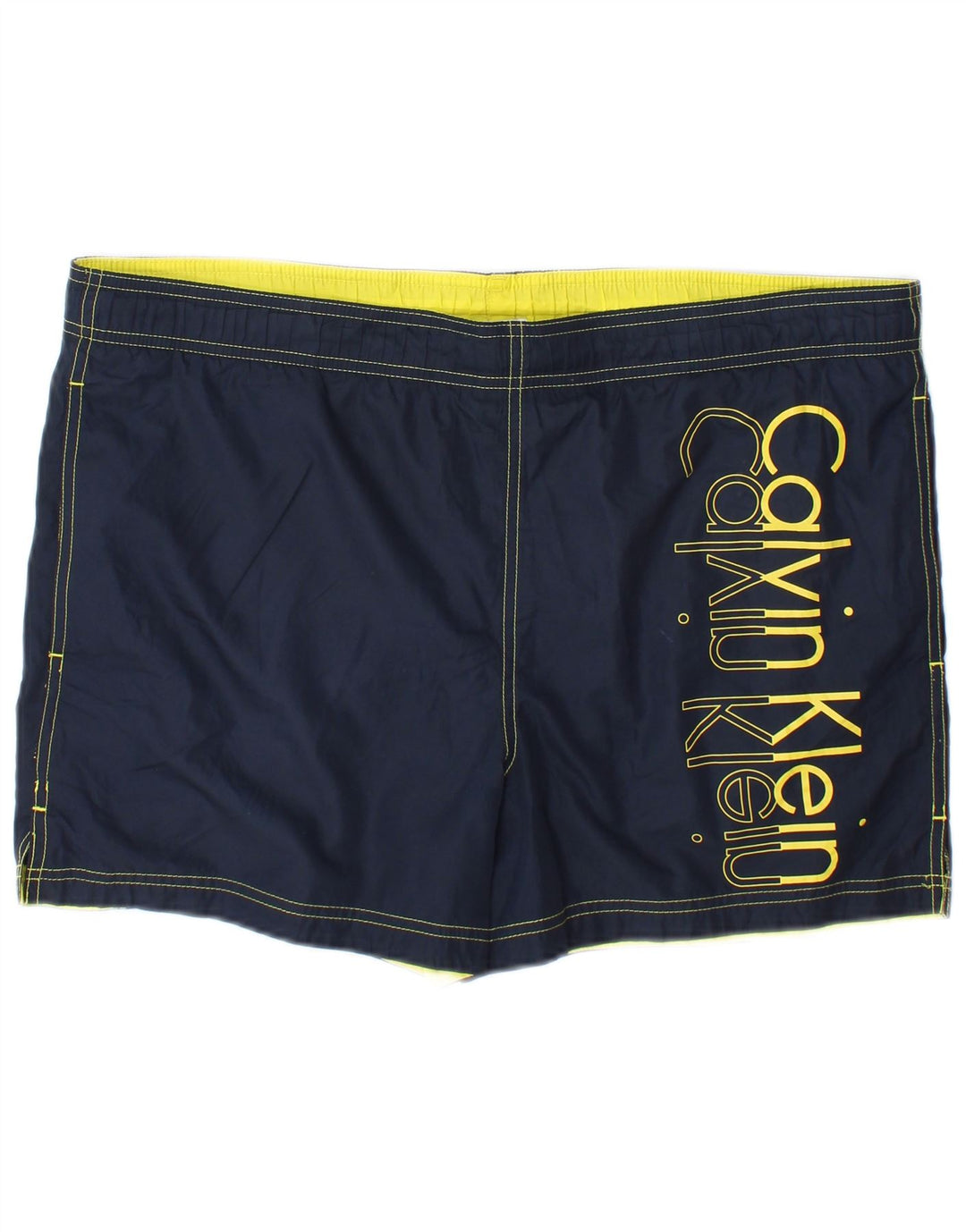 Calvin Klein Shorts De Baño Gráfico Para Hombre Poliéster Azul Marino Medio