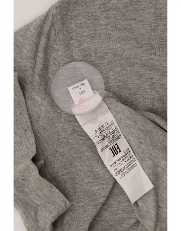 Diesel Hombre Camiseta Gráfica Top Grande Gris Algodón
