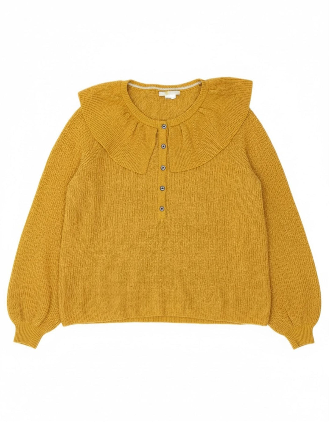 BODEN Womens Crew Neck Jumper Sweater UK 12 Medium Yellow Acrylic