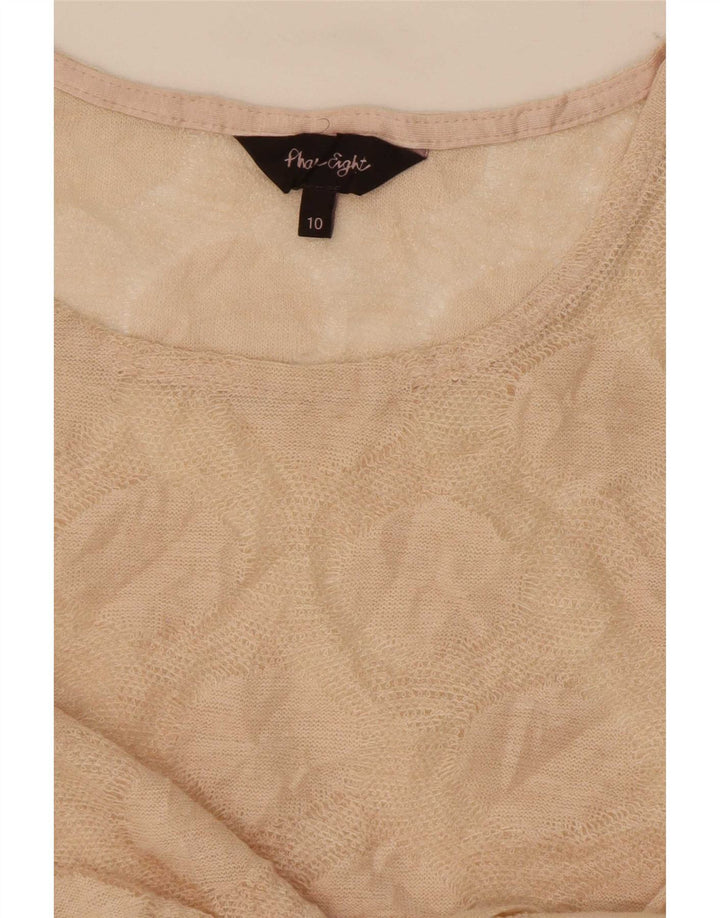Phase Eight Top para mujer manga 3/4 UK 10 Small Beige