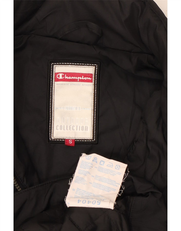 CHAMPION Womens Windbreaker Jacket UK 10 Small Black Polyester