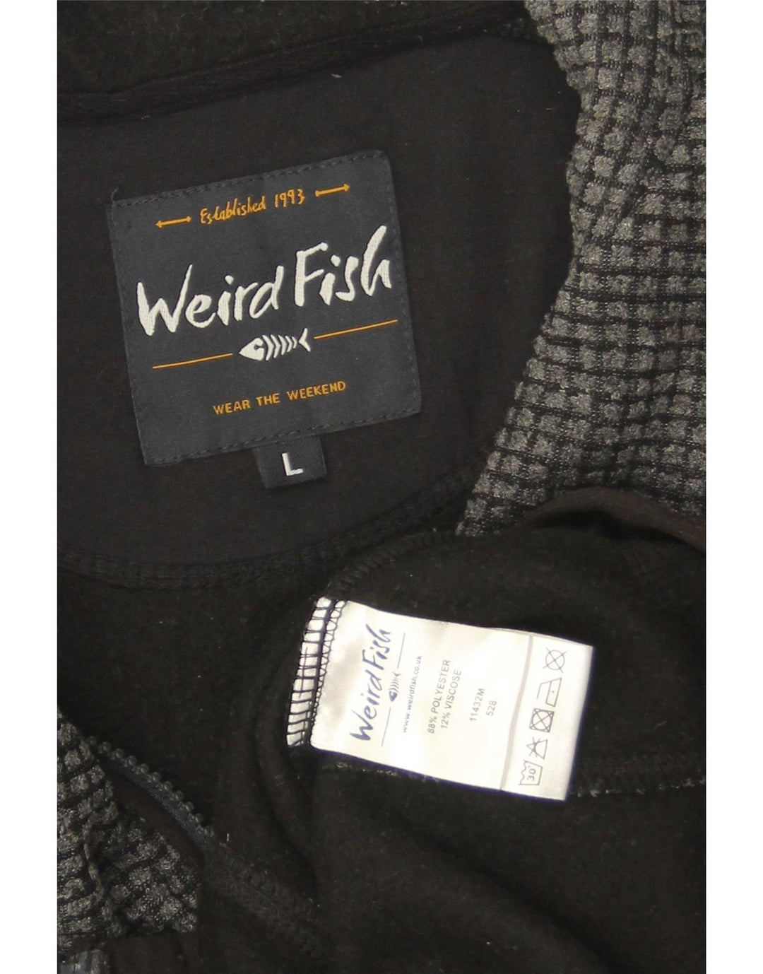 Weird Fish Chaqueta polar para hombre UK 40 Large Gris Poliéster