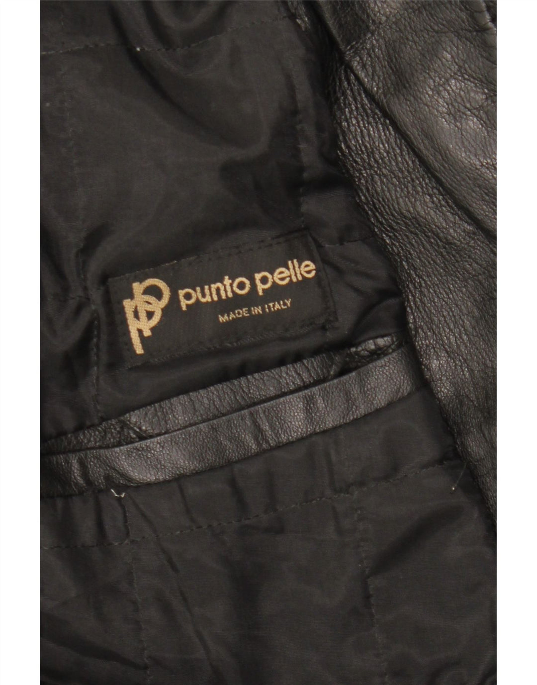Vintage mujer chaqueta de cuero de gran tamaño EU 40 cuero negro medio