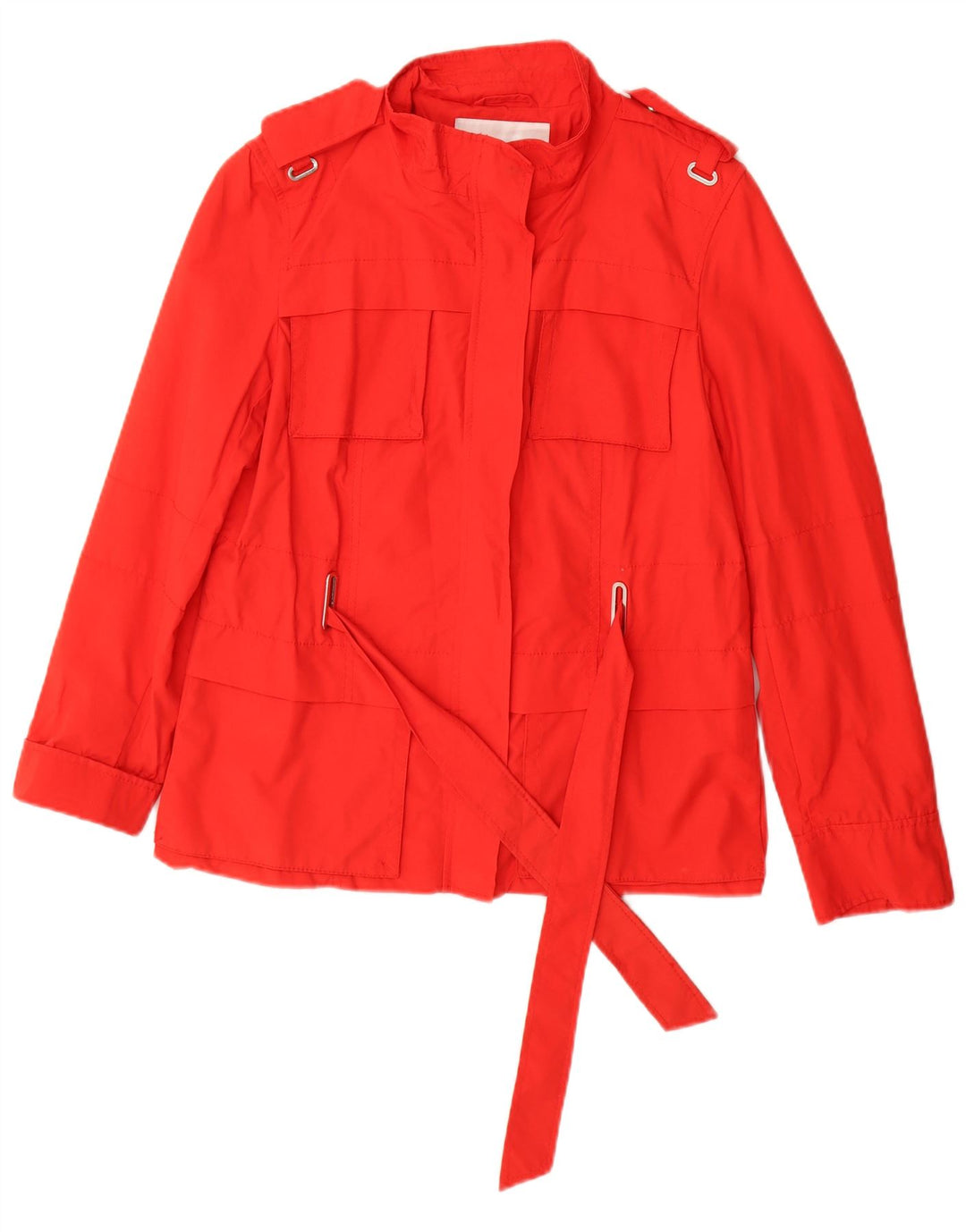 Zara Chaqueta militar utilitaria para mujer Reino Unido 44 Grande Algodón rojo