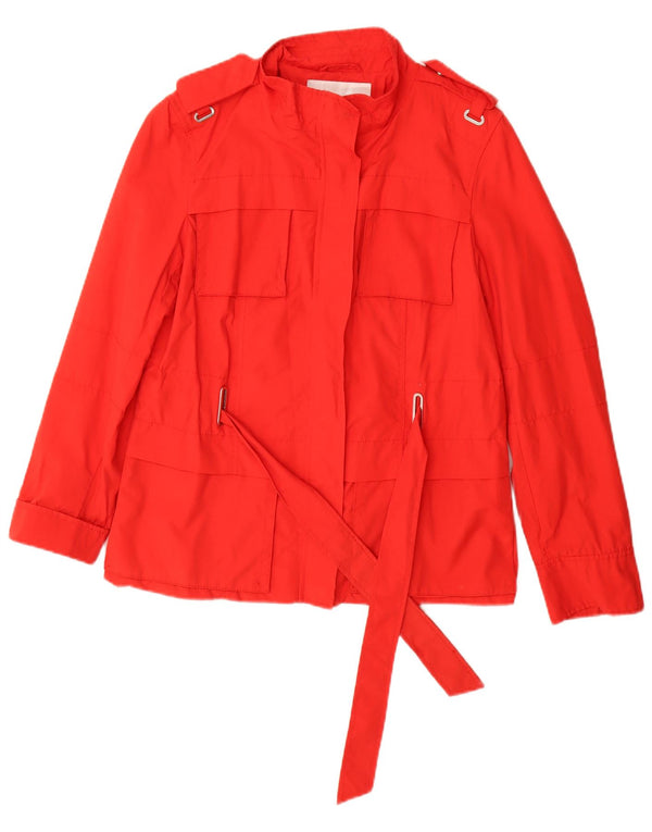 Zara Chaqueta militar utilitaria para mujer Reino Unido 44 Grande Algodón rojo