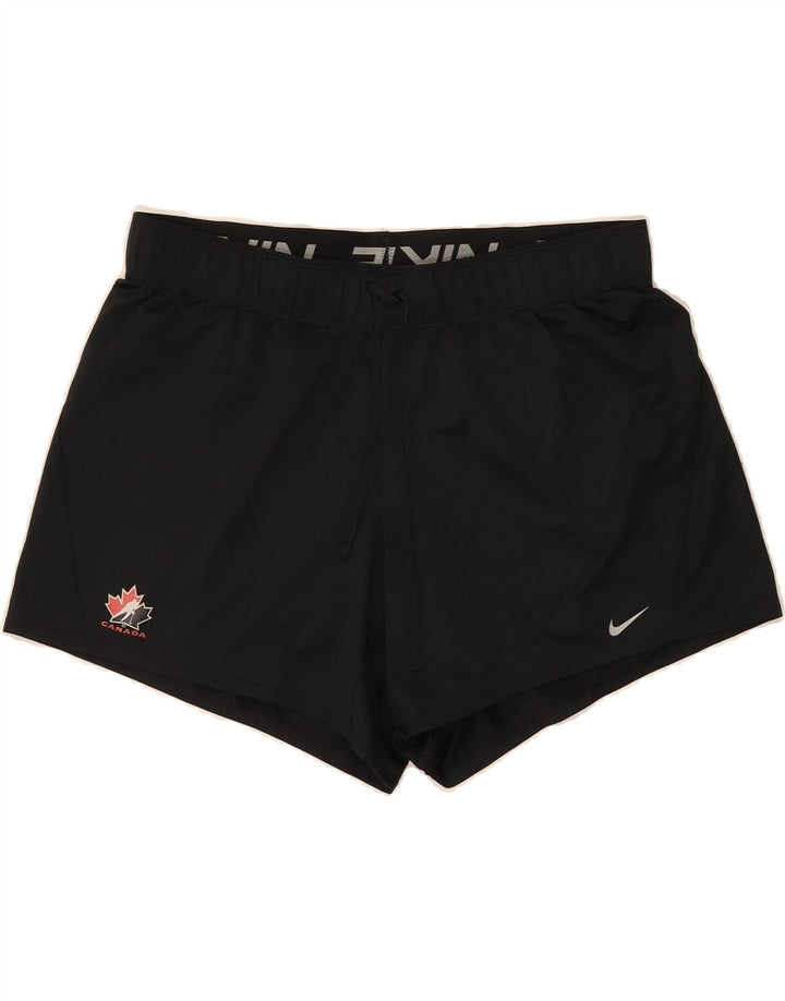 NIKE Womens Dri Fit Sport Shorts UK 16 Large Black Polyester Vintage Nike and Second-Hand Nike from Messina Hembry 