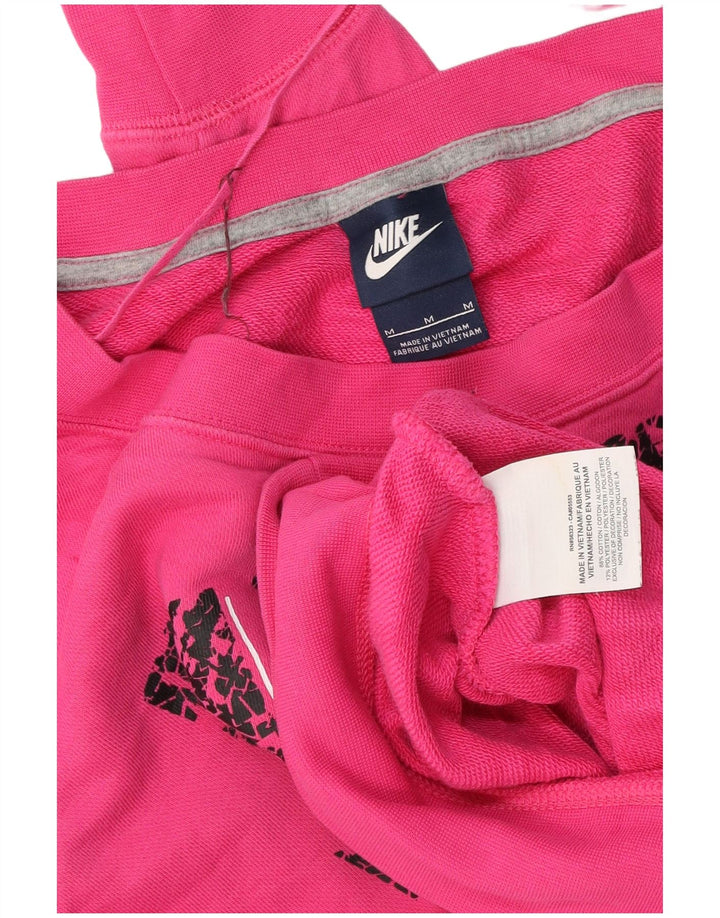 Nike - Sudadera gráfica para mujer, talla 40, algodón rosa mediano