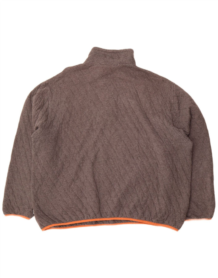 Orvis - Sudadera con cuello y botones para hombre, talla 2XL, algodón gris