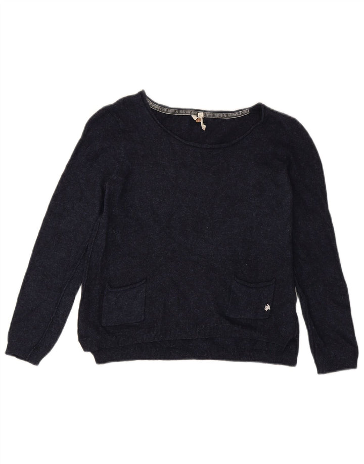 White Stuff Suéter Corto con Cuello Barco para Mujer UK 40 Azul Marino Mediano