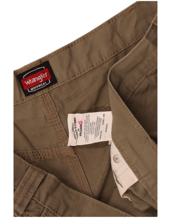 Wrangler Pantalones cortos cargo para hombre W42 2XL Algodón caqui