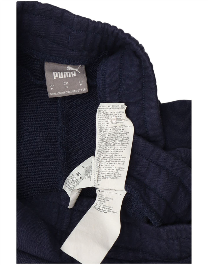 Puma Pantalones cortos deportivos gráficos para hombre de algodón azul marino mediano