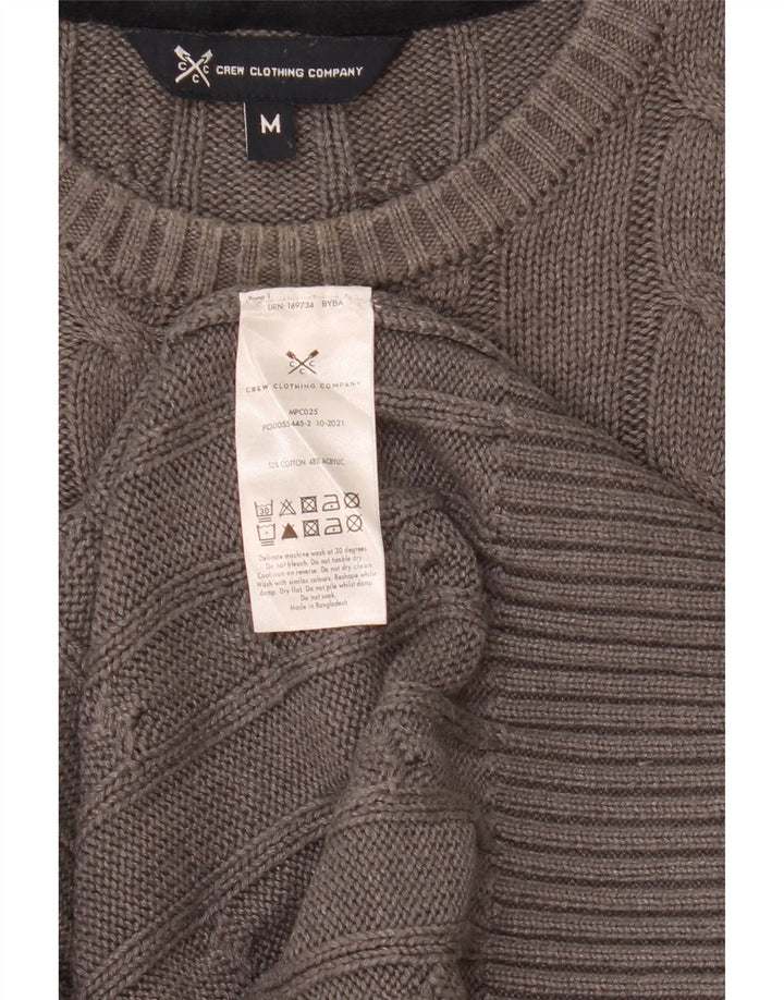 Crew Clothing Suéter tipo jersey con cuello barco para hombre Algodón gris medio