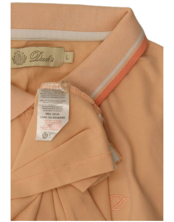 Dack's Polo para mujer UK 44 Grande Naranja Algodón