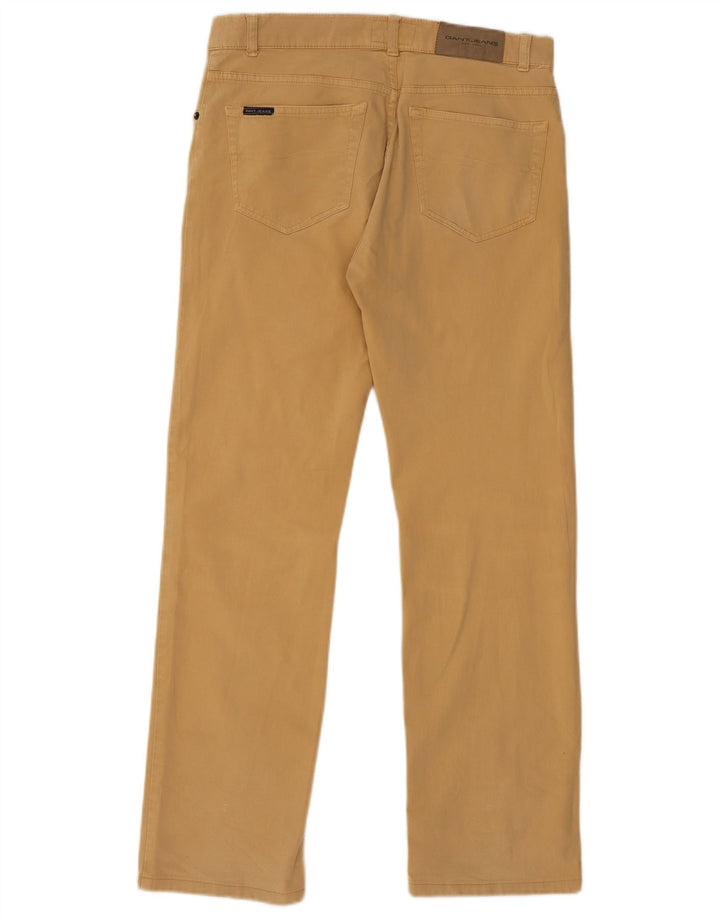 GANT Pantalón informal recto para hombre W32 L31 Algodón beige