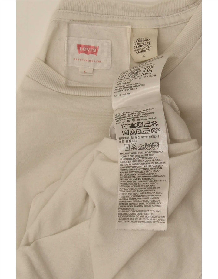 Levi's - Camiseta para hombre, talla grande, algodón blanco