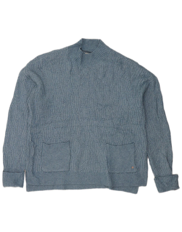 Suéter tipo jersey con cuello de tortuga extragrande para mujer de Fat Face UK 10 Small Blue