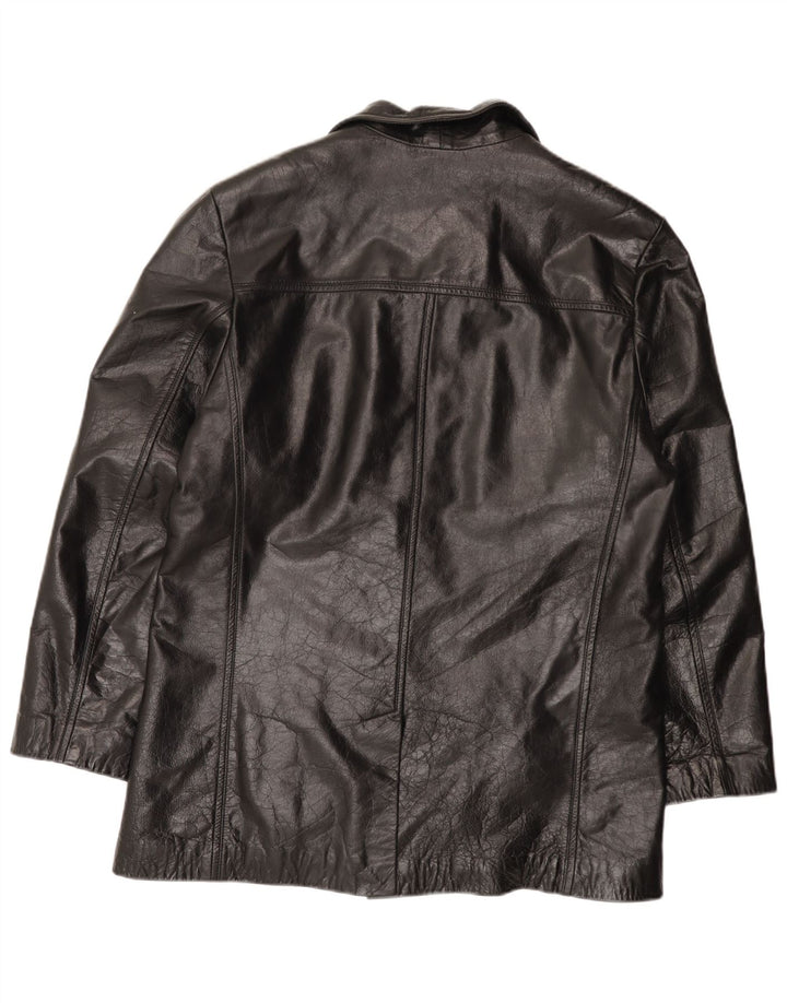 Chaqueta de cuero para hombre censurada Reino Unido 40 Cuero negro grande