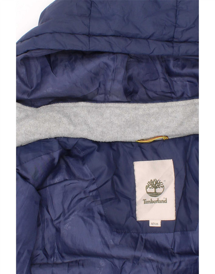 Timberland Chaqueta Acolchada Con Capucha Niño 7-8 Años Azul Poliéster