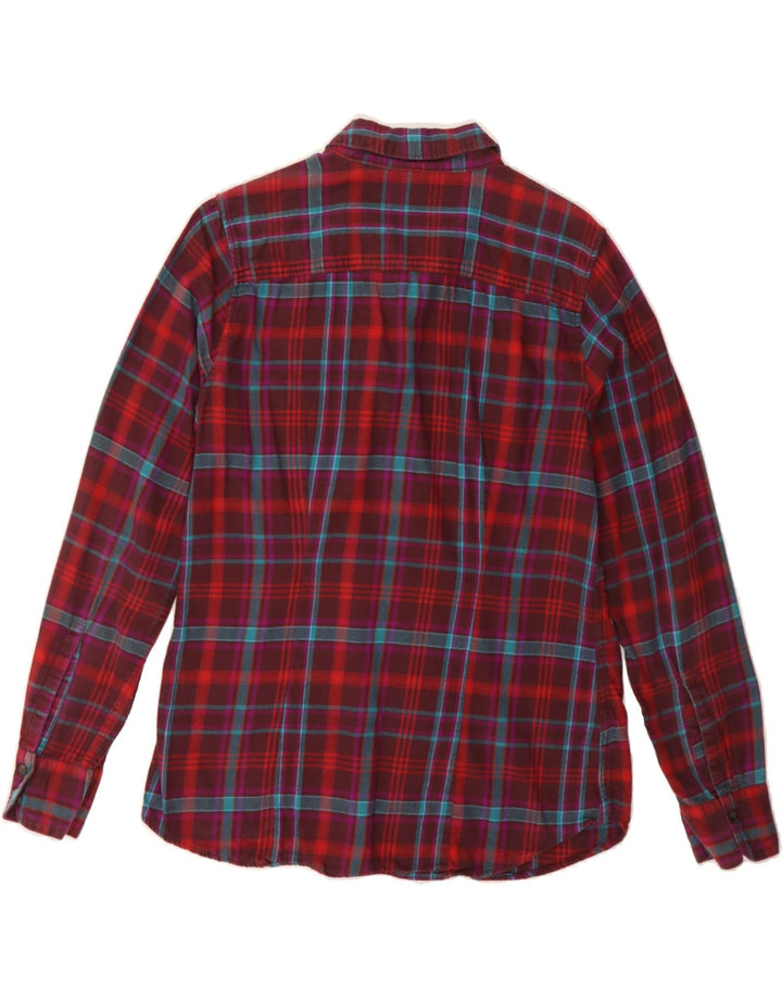 EDDIE BAUER Womens Flannel Shirt UK 14 Medium Red Check Cotton Vintage Eddie Bauer and Second-Hand Eddie Bauer from Messina Hembry 