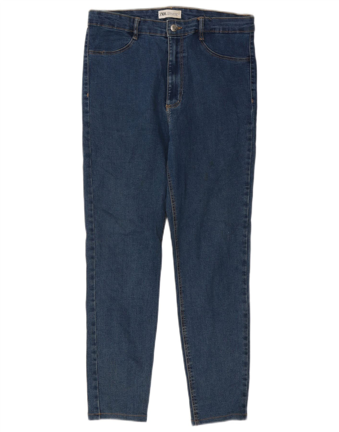 Zara Vaqueros Slim Mujer EU 44 XL W34 L25 Azul