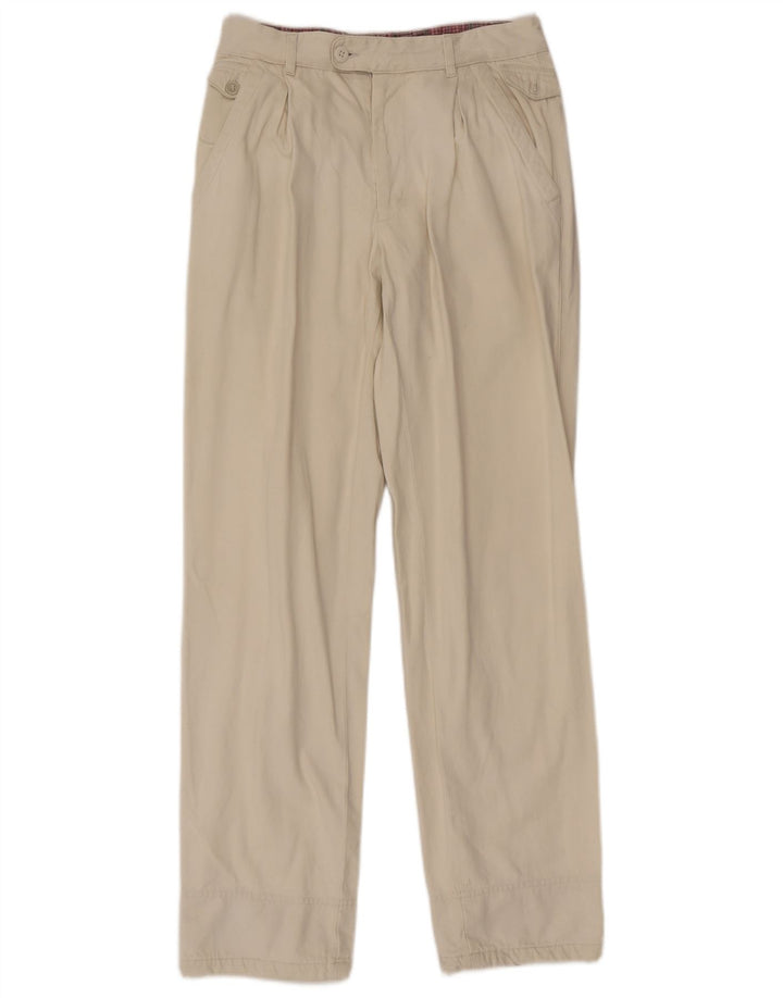 POP 84 Pantalón de traje recto para hombre W30 L32 Blanco roto