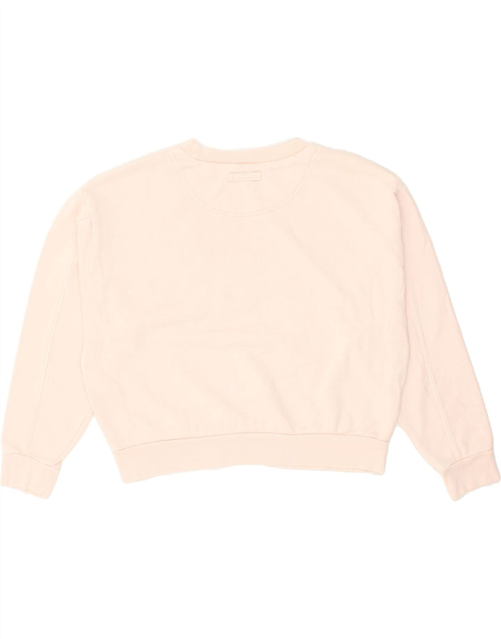 LEVI'S Womens Oversized Sweatshirt Jumper UK 6 XS Pink Cotton Vintage Levi's and Second-Hand Levi's from Messina Hembry 