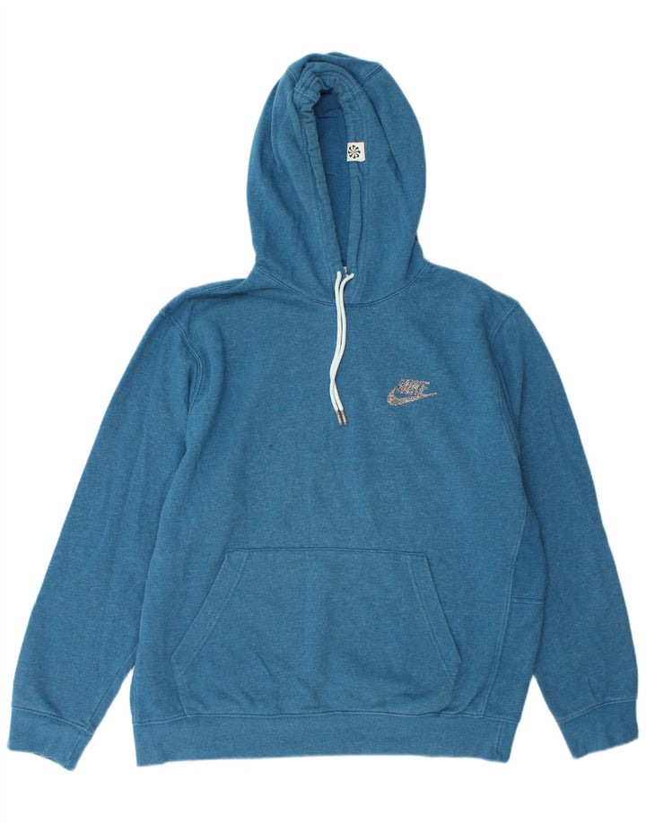 Nike Jersey con capucha para hombre, talla grande, algodón azul