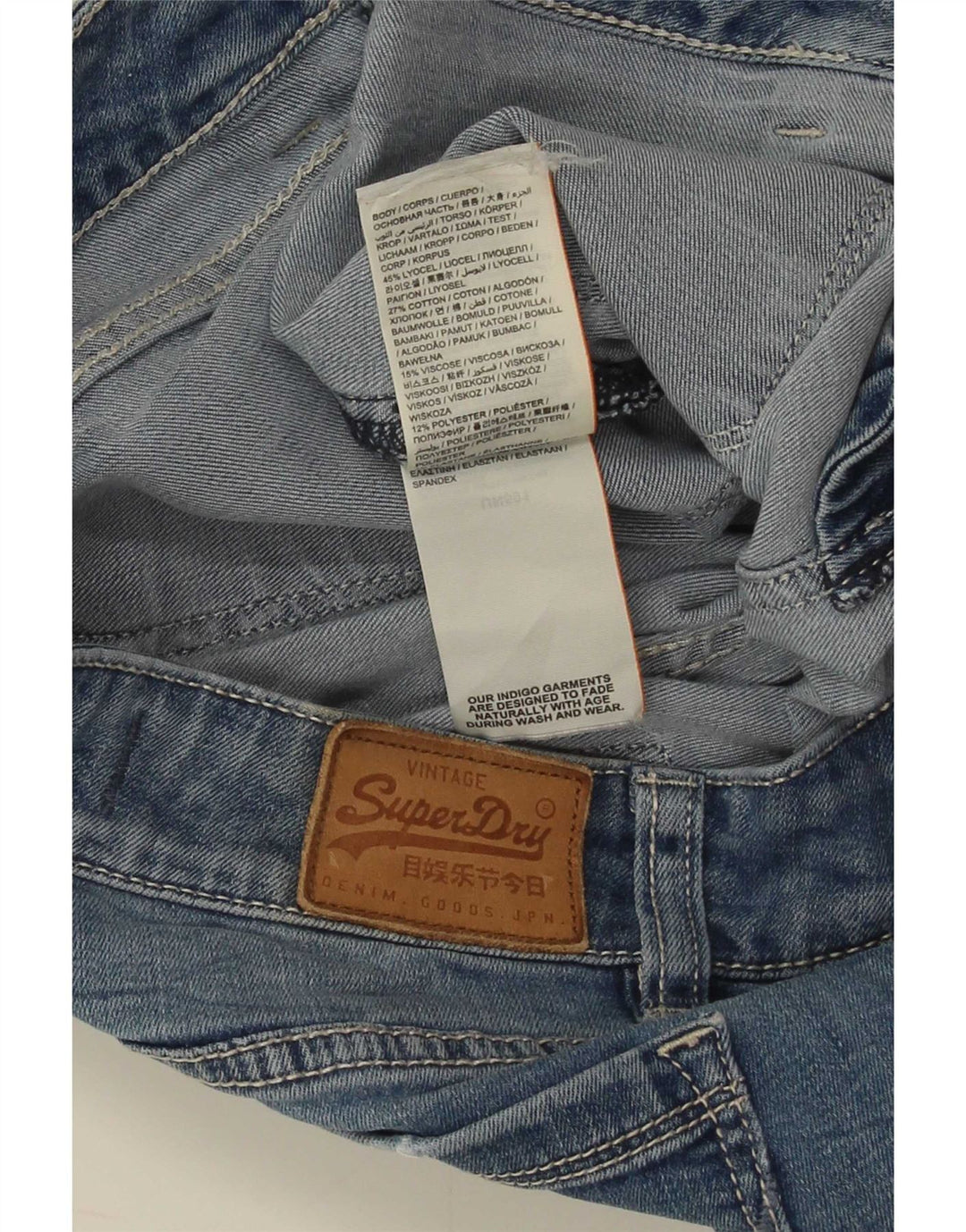 Superdry Vaqueros Acampanados Zadie W26 L30 Lyocell Azul Mujer