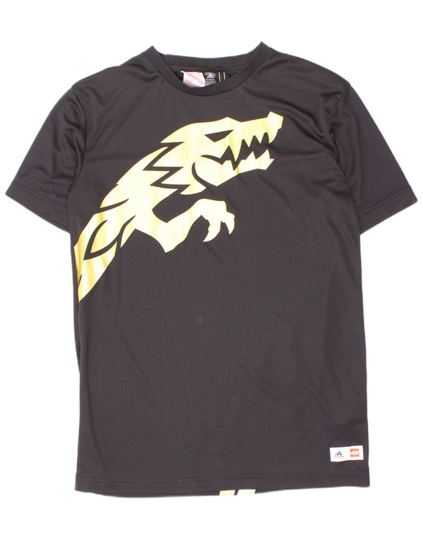 Adidas Boys Primegreen Graphic Camiseta Top 11-12 años Negro Poliéster