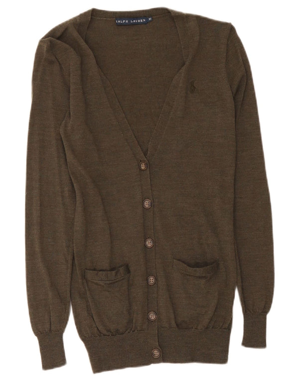 Ralph Lauren - Cárdigan para mujer, talla 4, XS, lana merino verde