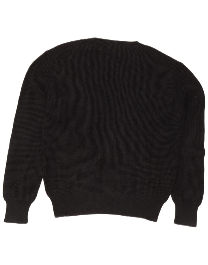All Saints - Jersey de cuello redondo para hombre, talla grande, algodón negro