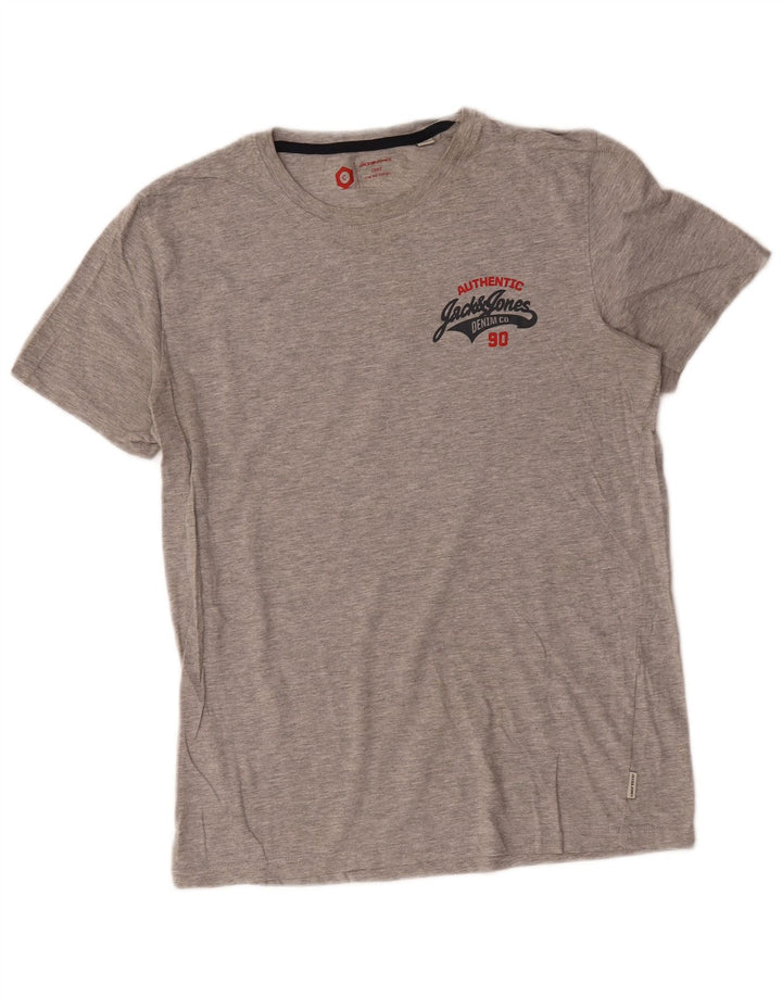 Camiseta Jack & Jones Hombre Top Gris Medio Algodón