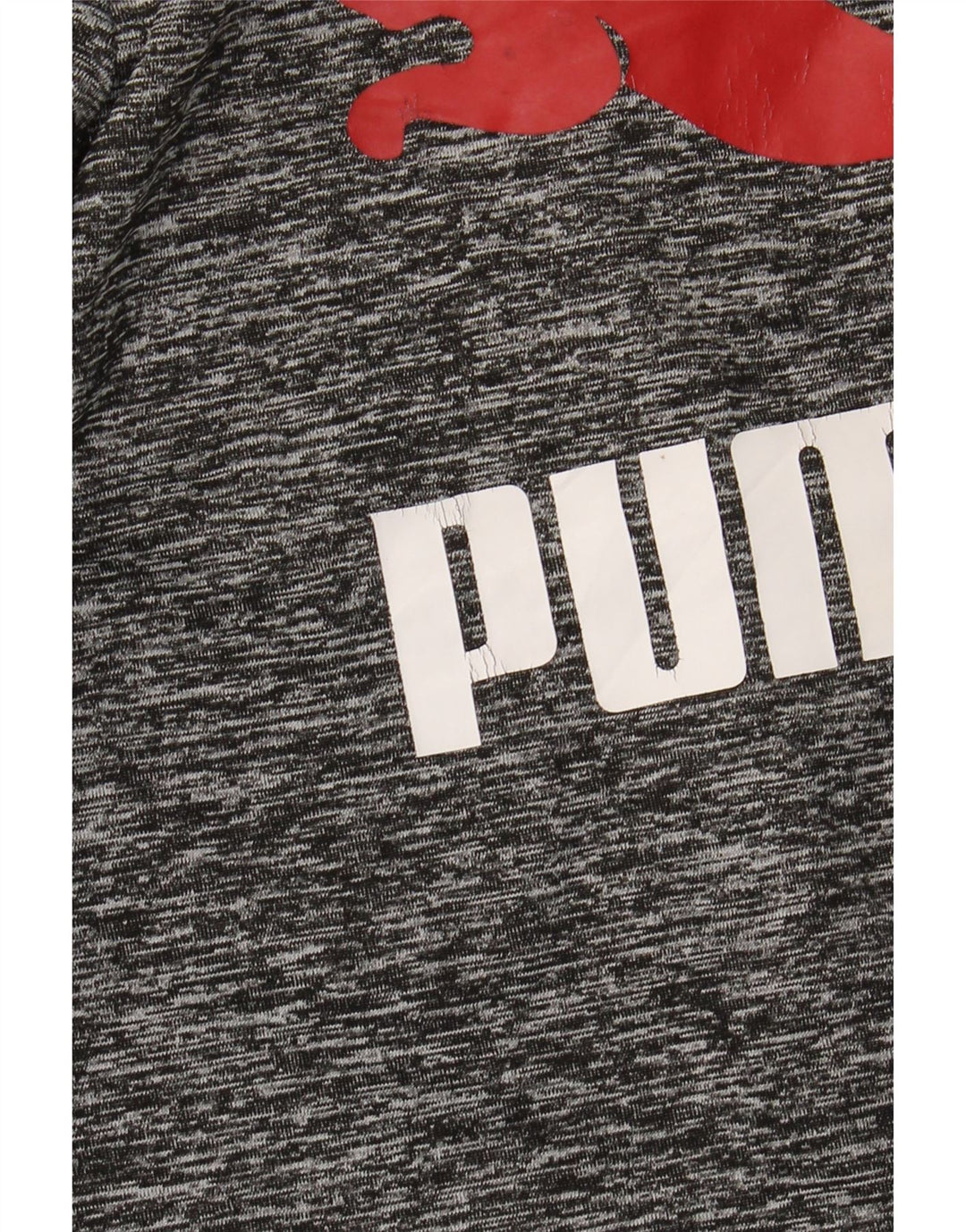 PUMA Boys Graphic Top Manga Larga 8-9 Años Pequeño Gris Poliéster