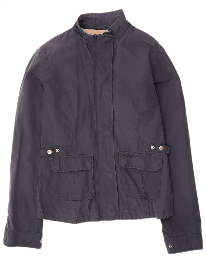 Woolrich Chaqueta Bomber para Mujer Reino Unido 16 Grande Algodón Azul Marino