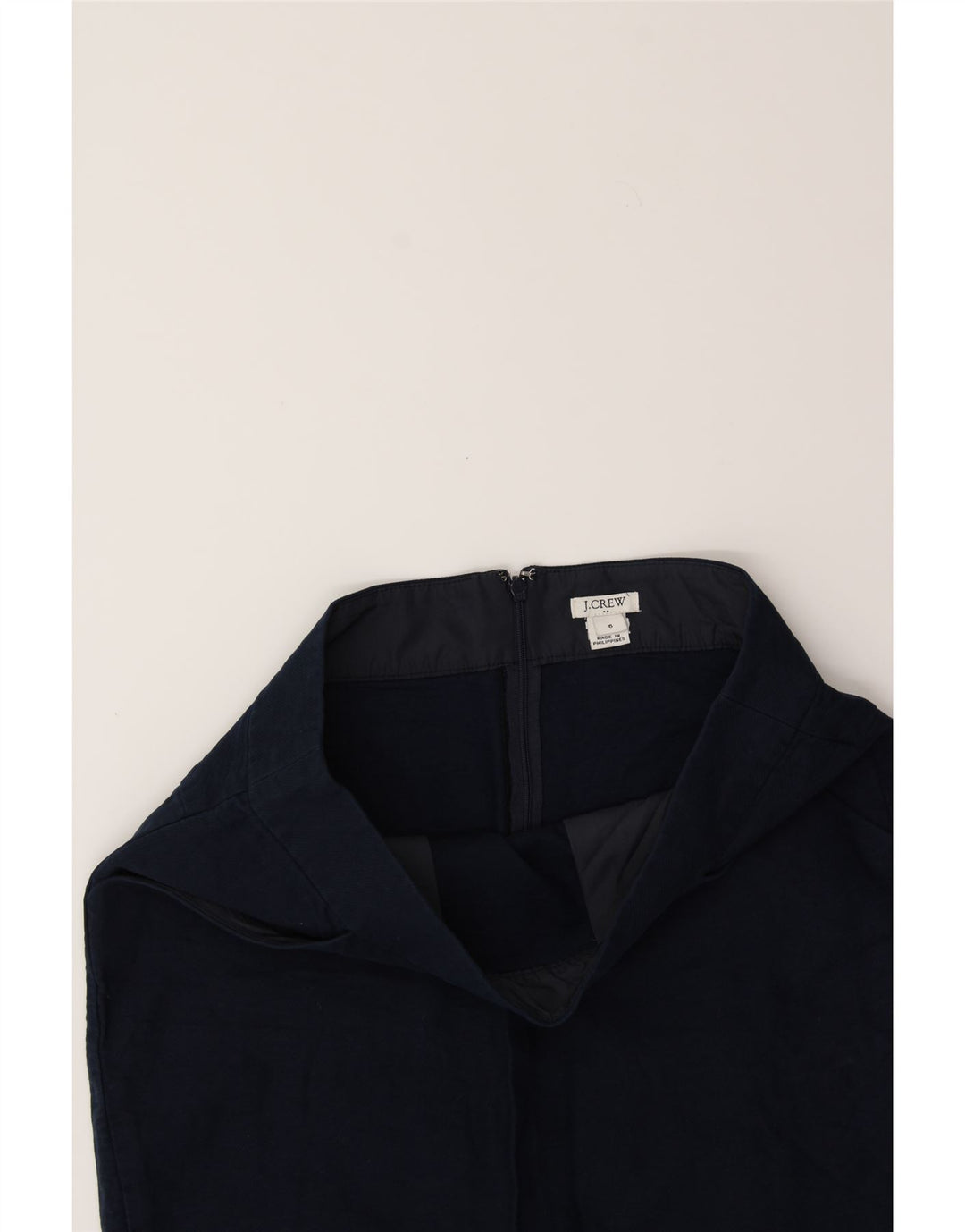 J. CREW Womens Pencil Skirt US 6 Medium W32  Navy Blue Cotton Vintage J. Crew and Second-Hand J. Crew from Messina Hembry 