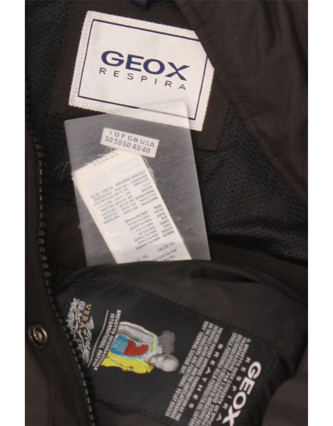 GEOX Chaqueta acolchada para hombre UK 40 Large Poliamida negra