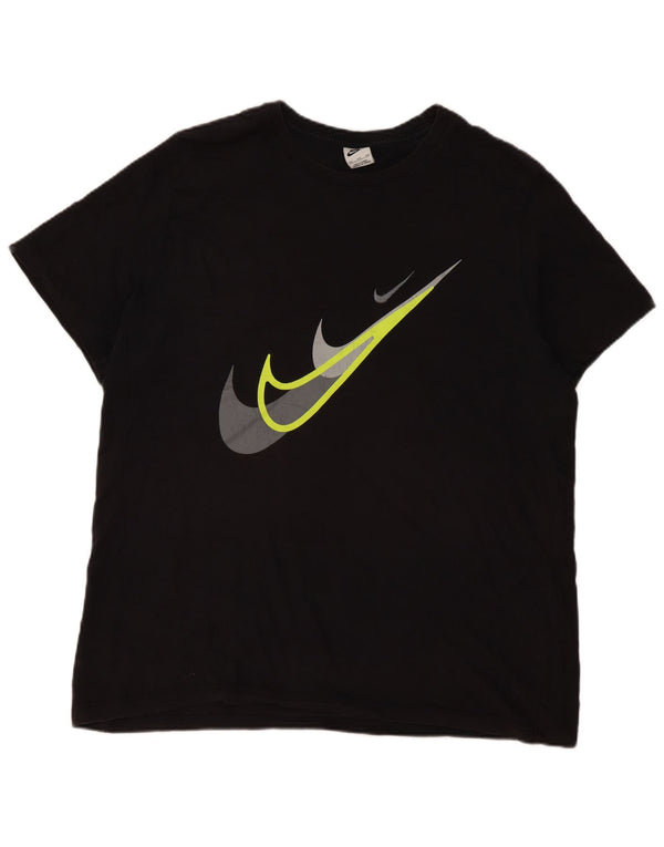 Nike Camiseta gráfica para hombre Top 2XL Algodón negro