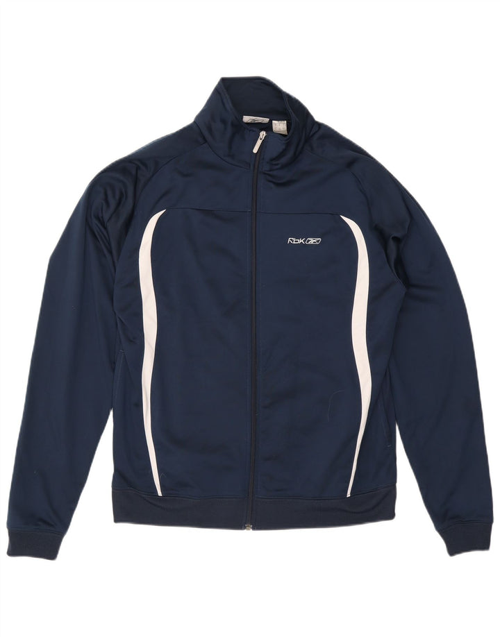 Reebok Hombre Chándal Top Jacket Medium Azul Marino Colorblock Poliéster