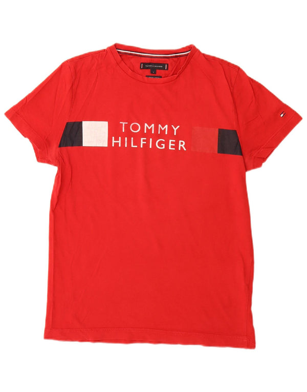 Tommy Hilfiger Camiseta gráfica para hombre Top Small Red Cotton