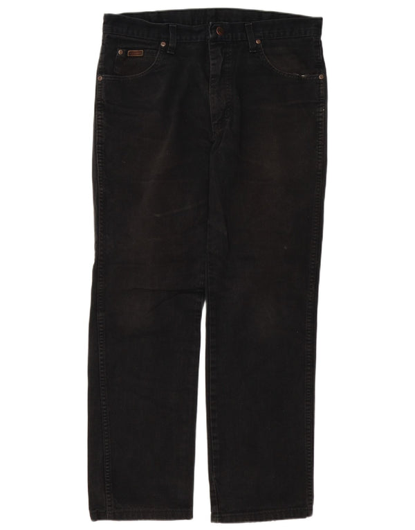Wrangler Vaqueros rectos Texas para hombre W34 L27 Algodón negro